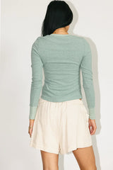 Elise Ribbed Top in Teal