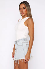 Amelia Denim Mini Skirt Glacier Blue