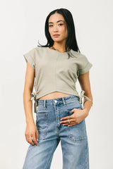 Sidney Ruched Top in Olive
