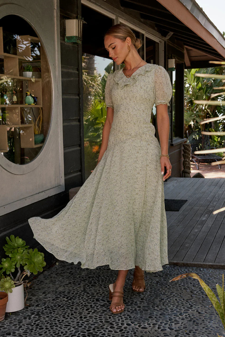 Saige Ruffled Maxi Dress
