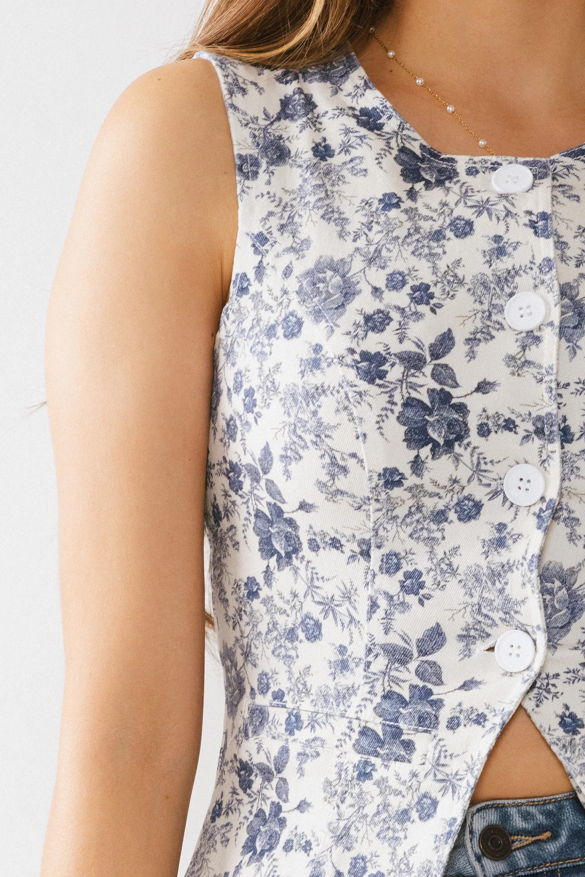 Piper Denim Button Up in Blue