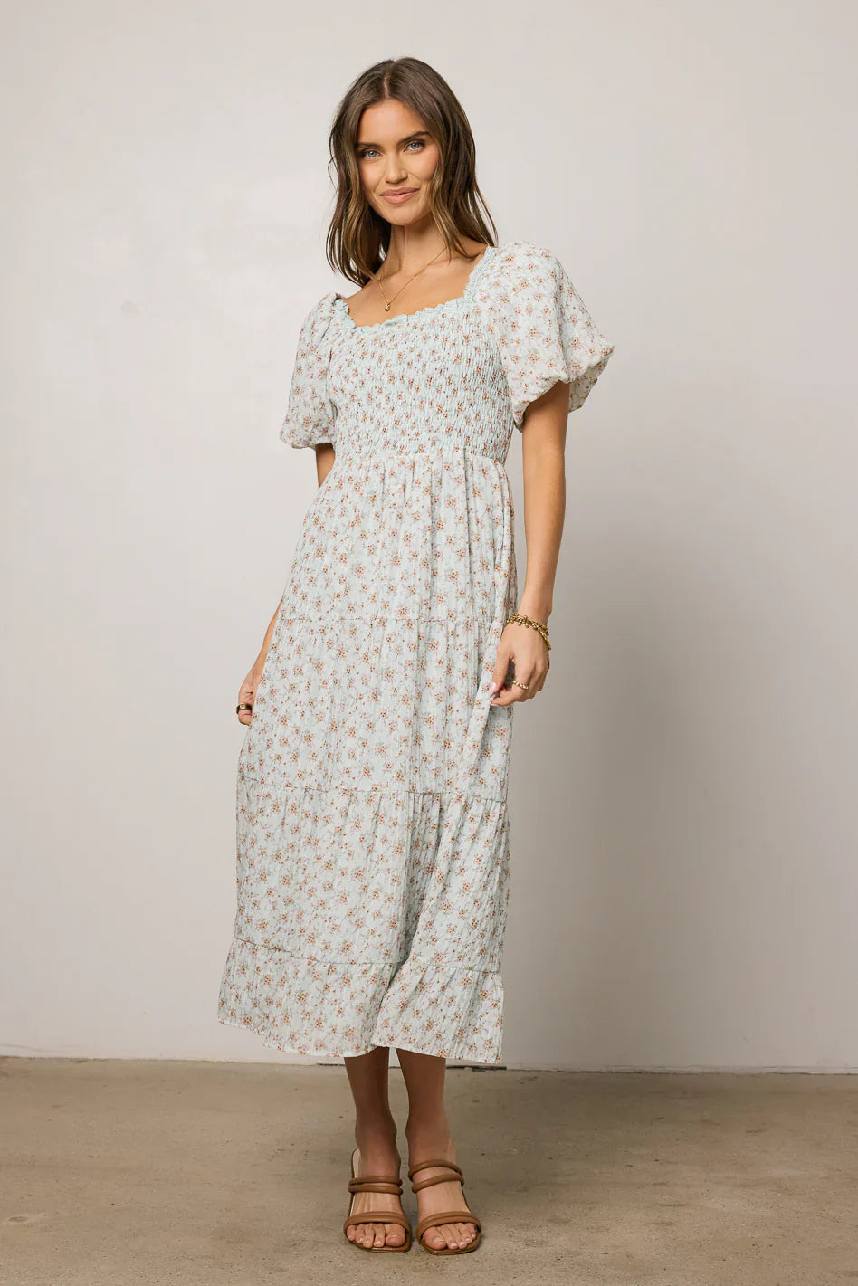 Asha Floral Midi Dress