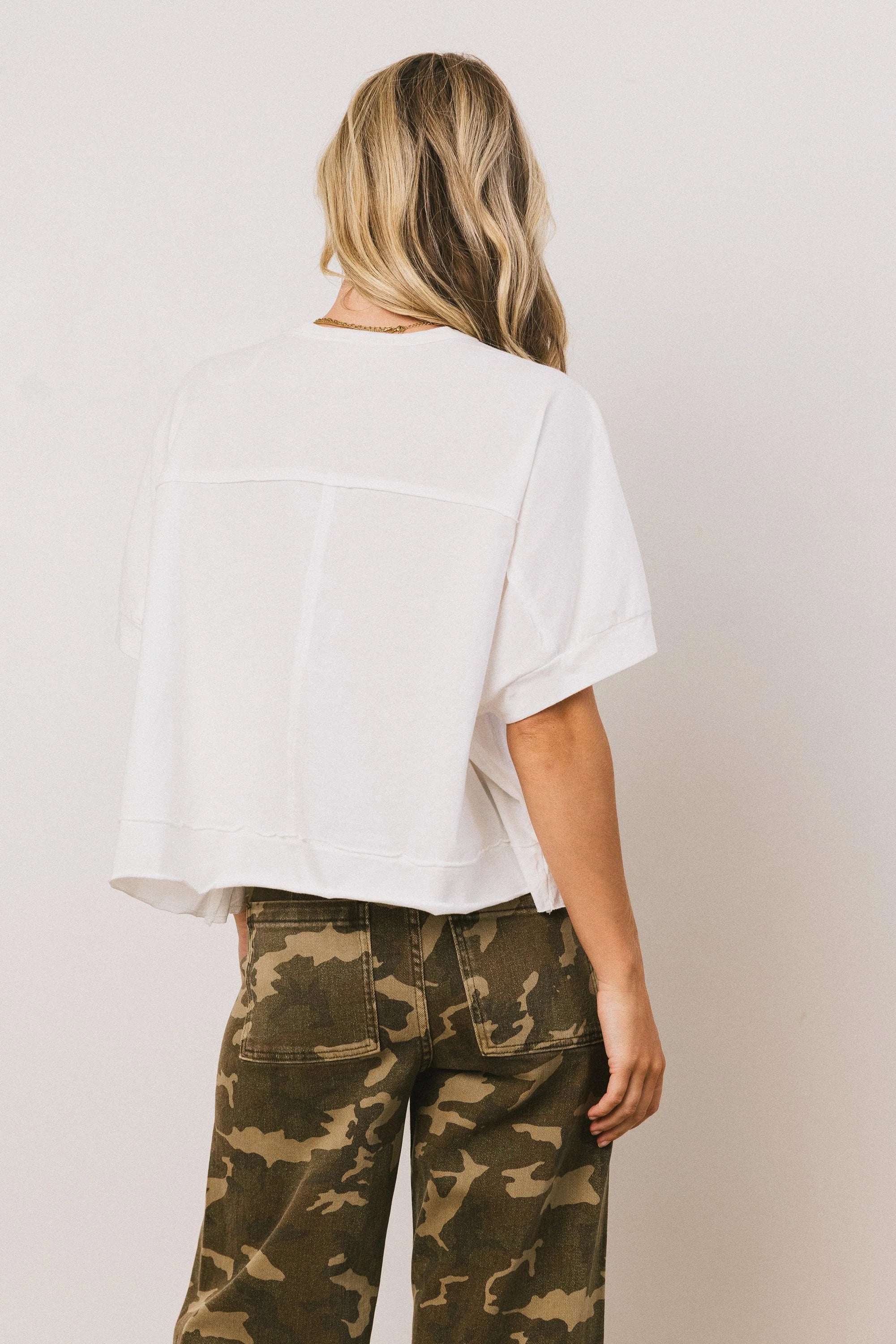Ria Boxy Tee in White