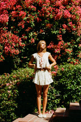 Regina Floral Blouse in Blush