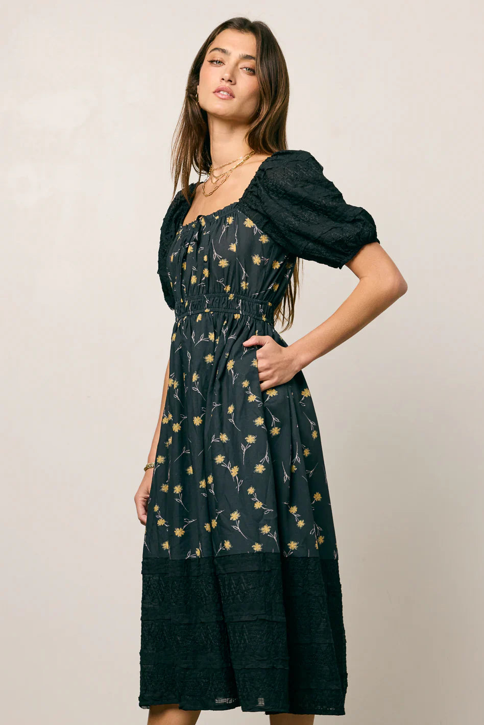 Rebekah Floral Midi Dress