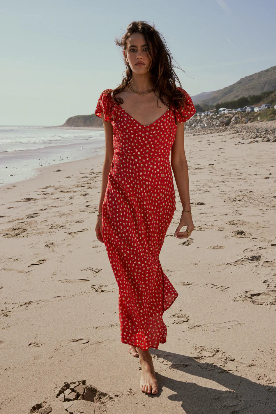 Grayson Floral Maxi Dress in Red